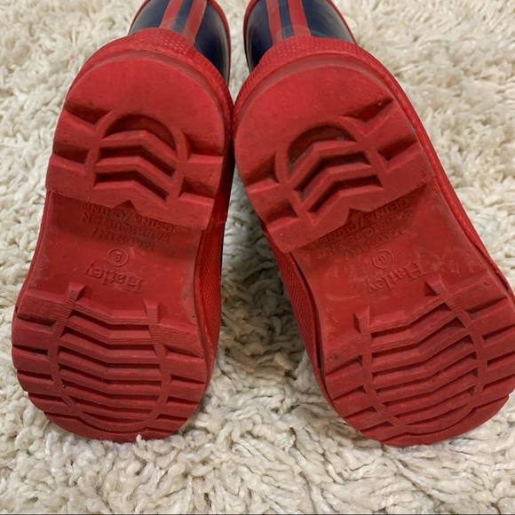❗️SOLD❗️Hatley Navy/Red Rain Boots GUC - Picture 7 of 7
